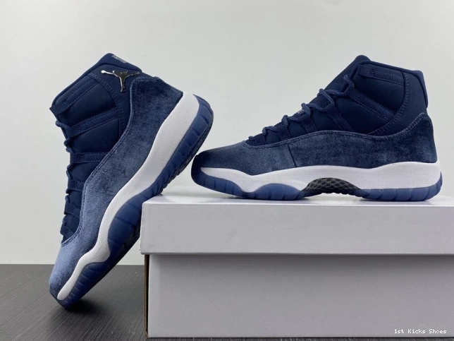 1st Kicks Jordan 11 Navy Velvet AR0715-441 Air WMNS Midnight 0718